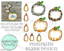 Load image into Gallery viewer, Pumpkin Blank Designs
