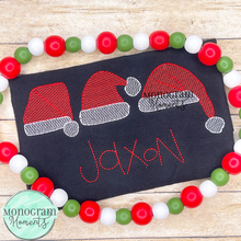 Load image into Gallery viewer, Santa Hat Trio - SKETCH EMBROIDERY