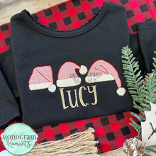 Load image into Gallery viewer, Santa Hat Trio - SKETCH EMBROIDERY