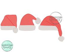Load image into Gallery viewer, Santa Hat Trio - SKETCH EMBROIDERY