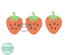 Load image into Gallery viewer, Strawberry Trio - SKETCH EMBROIDERY