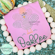 Load image into Gallery viewer, Girl's Zaggy Turkey - SKETCH EMBROIDERY