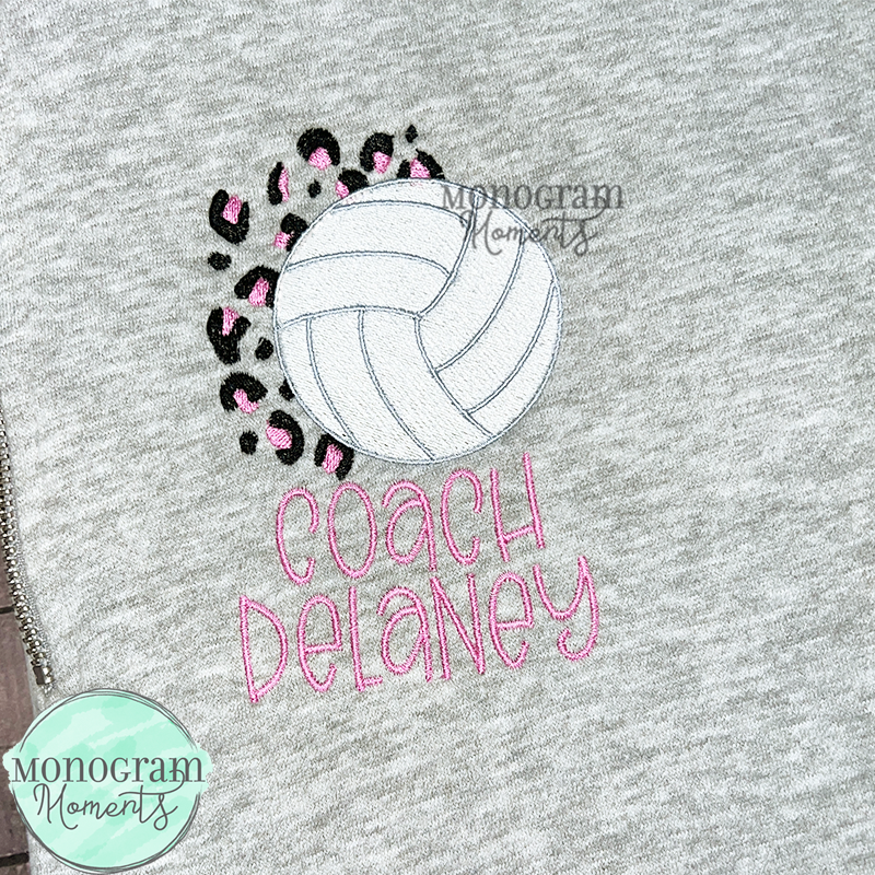 Leopard Volleyball - FILL EMBROIDERY