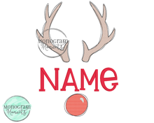 Load image into Gallery viewer, Reindeer Nameplate - SKETCH EMBROIDERY
