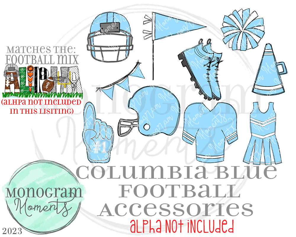Columbia Blue Football Accessories