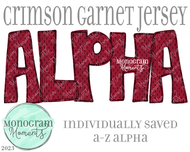 Crimson Garnet Jersey Alpha