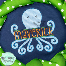 Load image into Gallery viewer, Octopus Name Plate - SKETCH EMBROIDERY
