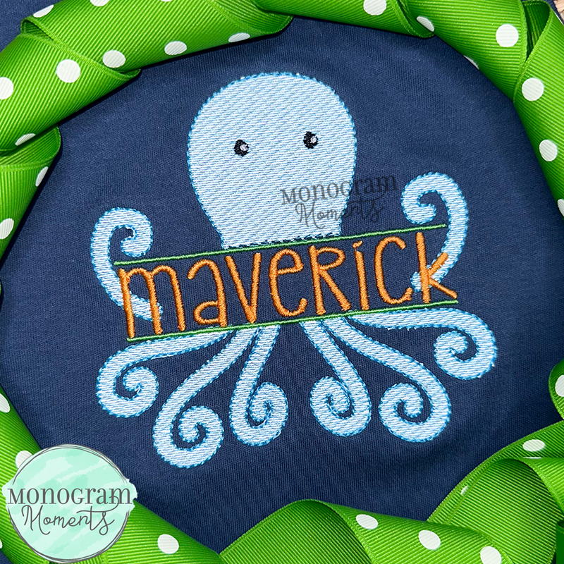 Octopus Name Plate - SKETCH EMBROIDERY
