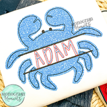 Load image into Gallery viewer, Crab Name Plate - SKETCH EMBROIDERY
