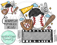 Fun Baseball - Nameplate - Black/Gold