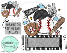 Load image into Gallery viewer, Fun Baseball - Nameplate - Black
