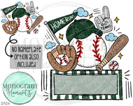 Fun Baseball - Nameplate - Hunter Green