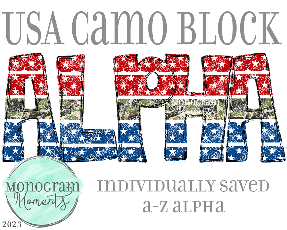 USA Camo Block Alpha