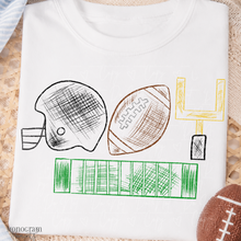 Load image into Gallery viewer, Black Football Scribble
