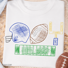 Load image into Gallery viewer, Blue Football Scribble
