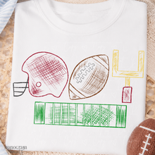 Load image into Gallery viewer, Crimson Football Scribble
