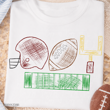 Load image into Gallery viewer, Maroon Football Scribble
