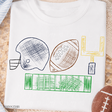 Load image into Gallery viewer, Navy Football Scribble
