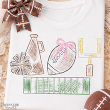 Load image into Gallery viewer, Girl's Vintage Football Scribble
