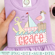 Girl's Sailing Pattern Trio