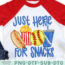 Load image into Gallery viewer, Just Here for Snacks - Boy's Softball
