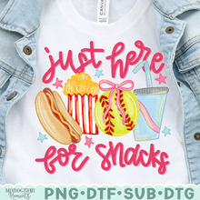 Load image into Gallery viewer, Just Here for Snacks - Softball
