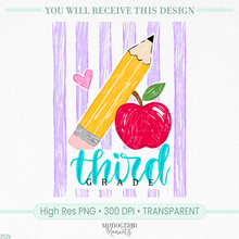 Load image into Gallery viewer, Girl's 3rd Grade Stripes

