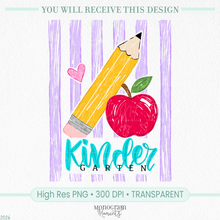Load image into Gallery viewer, Girl's Kindergarten Stripes

