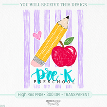 Load image into Gallery viewer, Girl's Preschool Stripes
