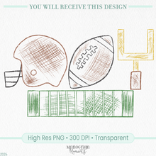 Load image into Gallery viewer, Vintage Football Scribble
