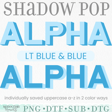 Load image into Gallery viewer, Shadow Pop-Lt Blue &amp; Blue
