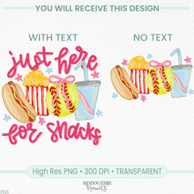 Load image into Gallery viewer, Just Here for Snacks - Softball
