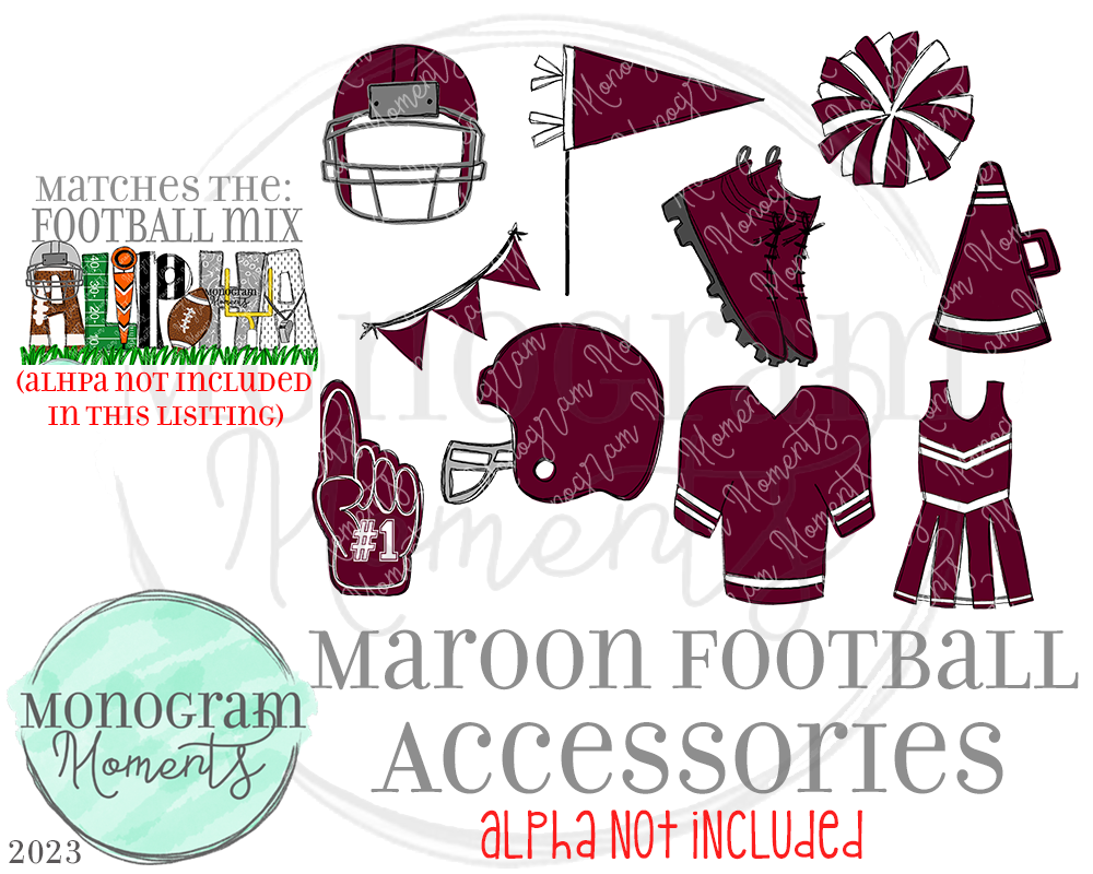 Maroon Football Accessories