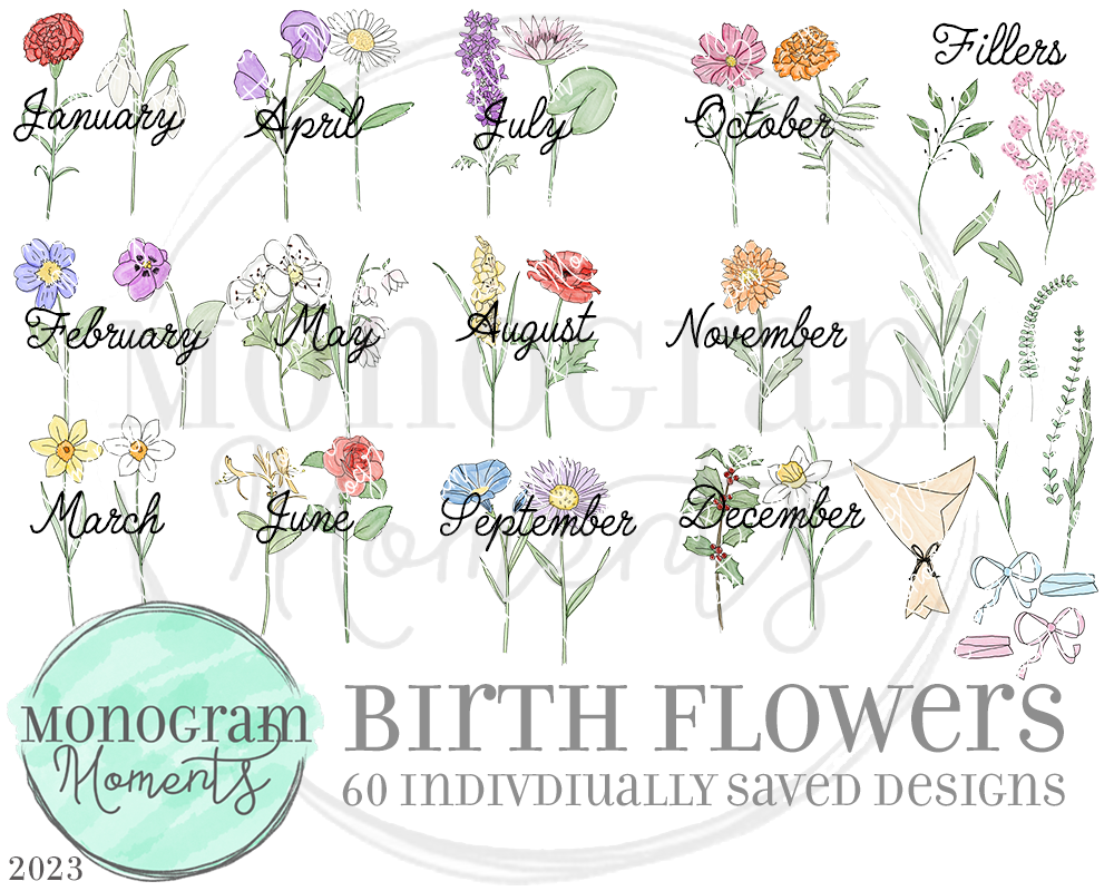 Birth Month Flowers Bundle