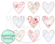 3x3 Quilt Hearts