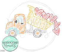 Load image into Gallery viewer, Scribble Dump Truck &amp; Hearts
