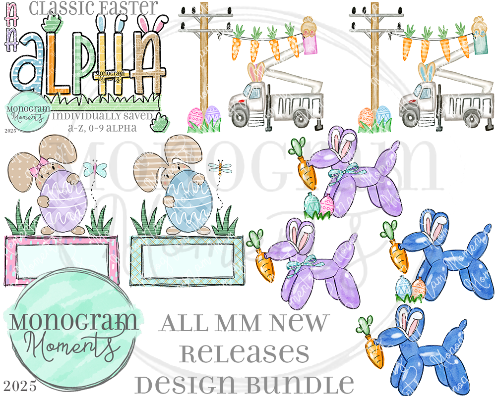 New Release Bundle 02/11/25 - Save extra 25% -  9 Total Designs