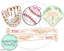 Load image into Gallery viewer, Girl&#39;s Scribble Baseball
