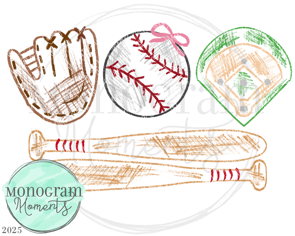 Girl's Scribble Baseball
