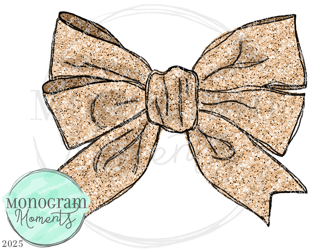 Glitter Bow-Gold