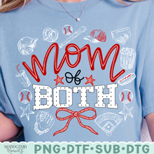 Load image into Gallery viewer, Mom of Both (White)- Baseball &amp; Softball
