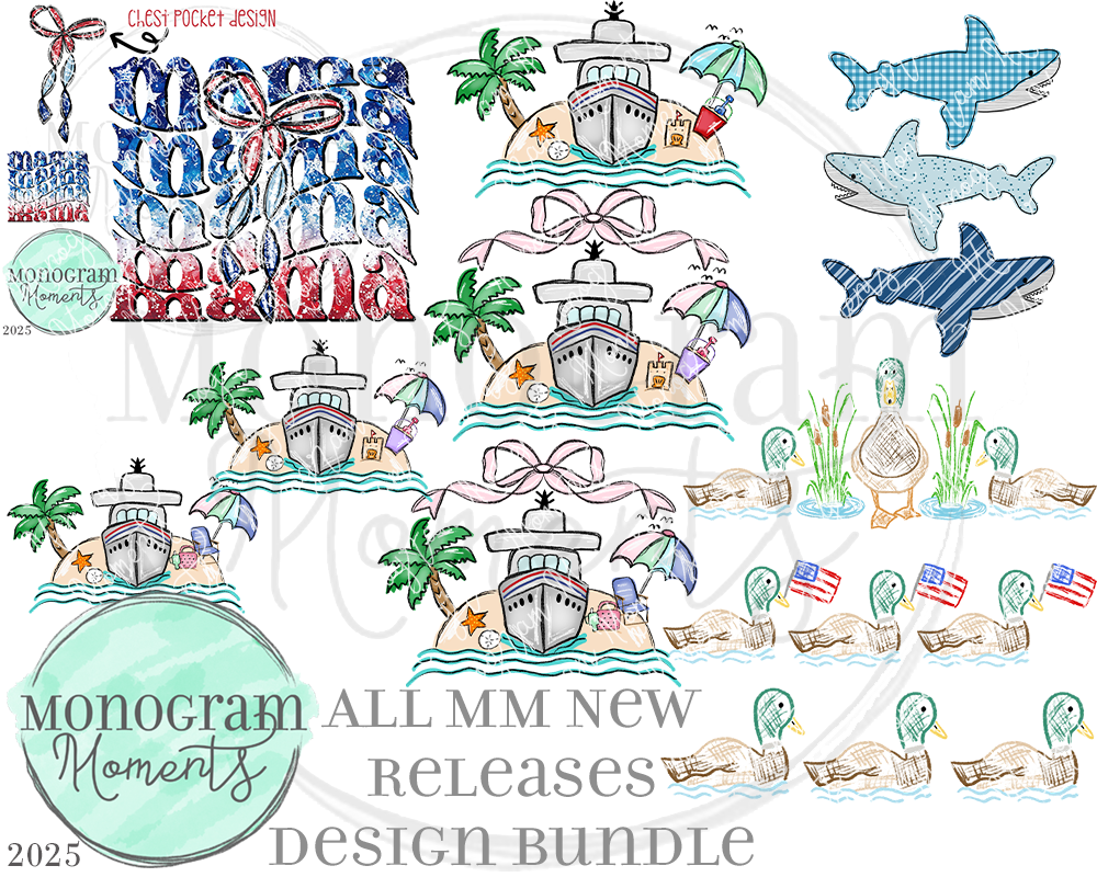 New Release Bundle 05/06/25 - Save 50% -  8 Total Designs
