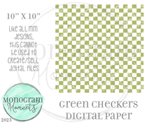 Load image into Gallery viewer, Green Checkers DP
