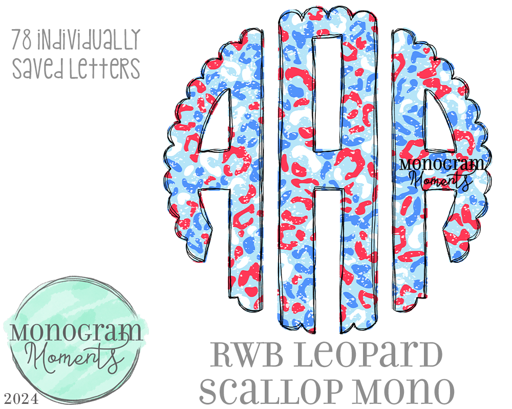 RWB Leopard Scallop Mono