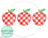 Gingham Apples Trio