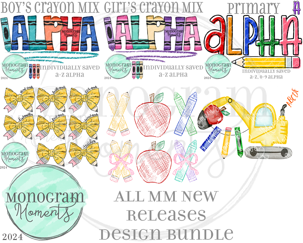 New Release Bundle 7/2/24 - Save extra 25% - 14 Total Designs