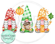 Girl's Fall Gnomes Trio