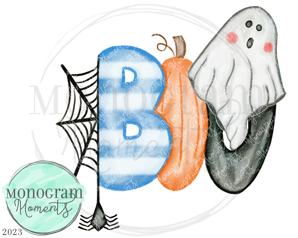 Halloween Boo – Monogram Moments