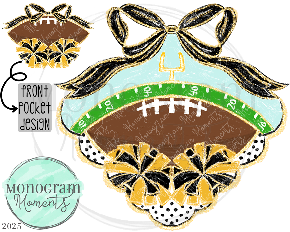 Classy Football- Black & Gold