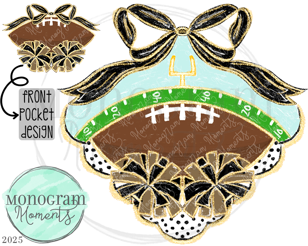 Classy Football- Black & Old Gold